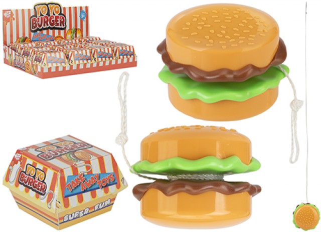 BURGER YOYO YoYo con Clutch Action 7cm In Burger Box (x x cm) In espo da 12pz…x12…x144